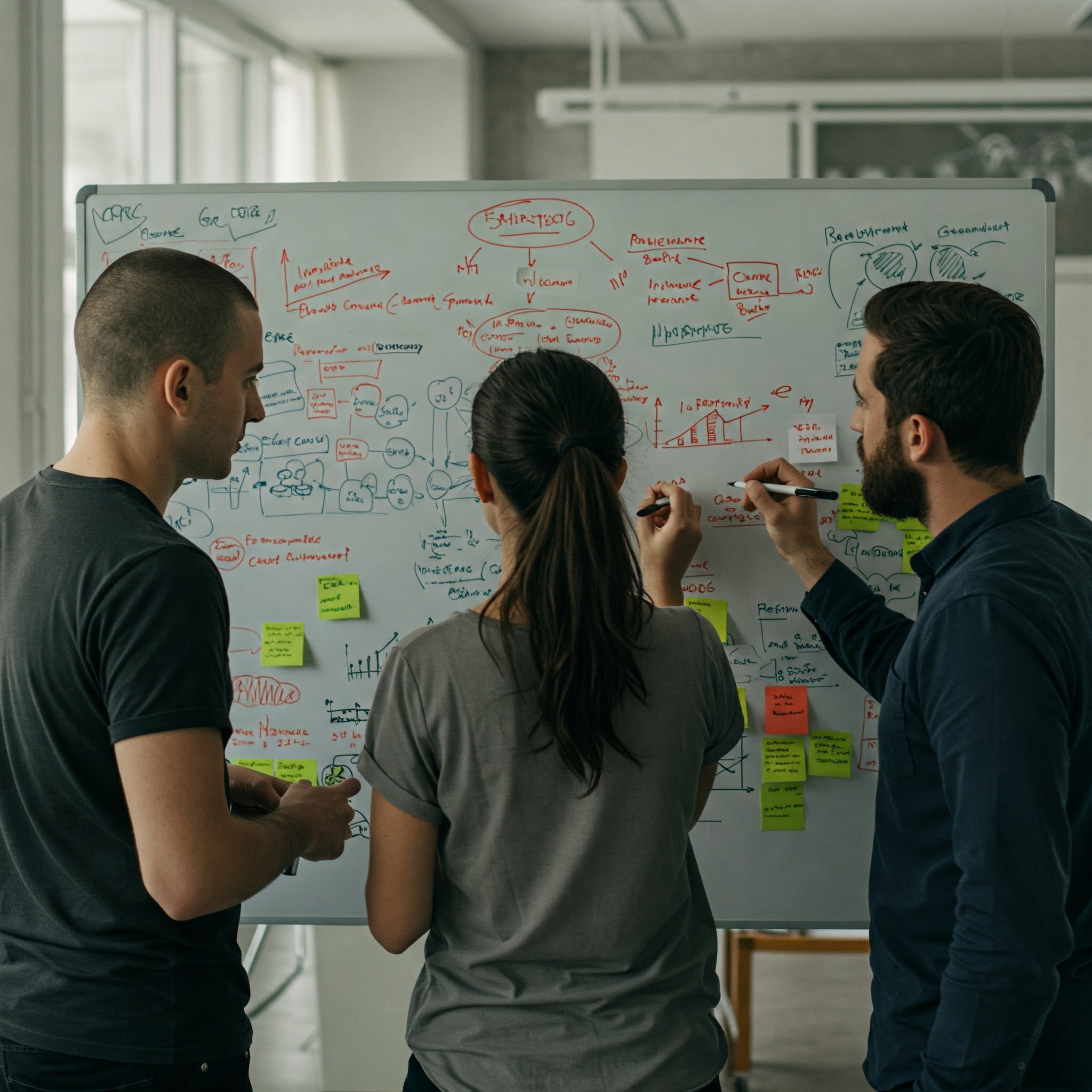 Creative brainstorming session with multiple AI styles